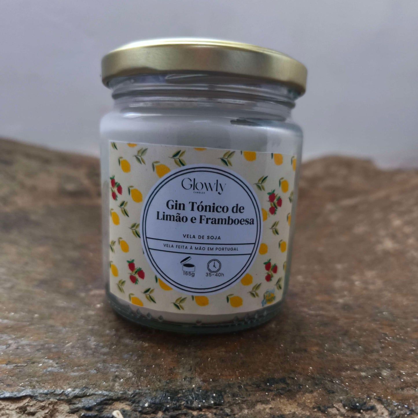 Vela de Gin Tonico Limao e Framboesa