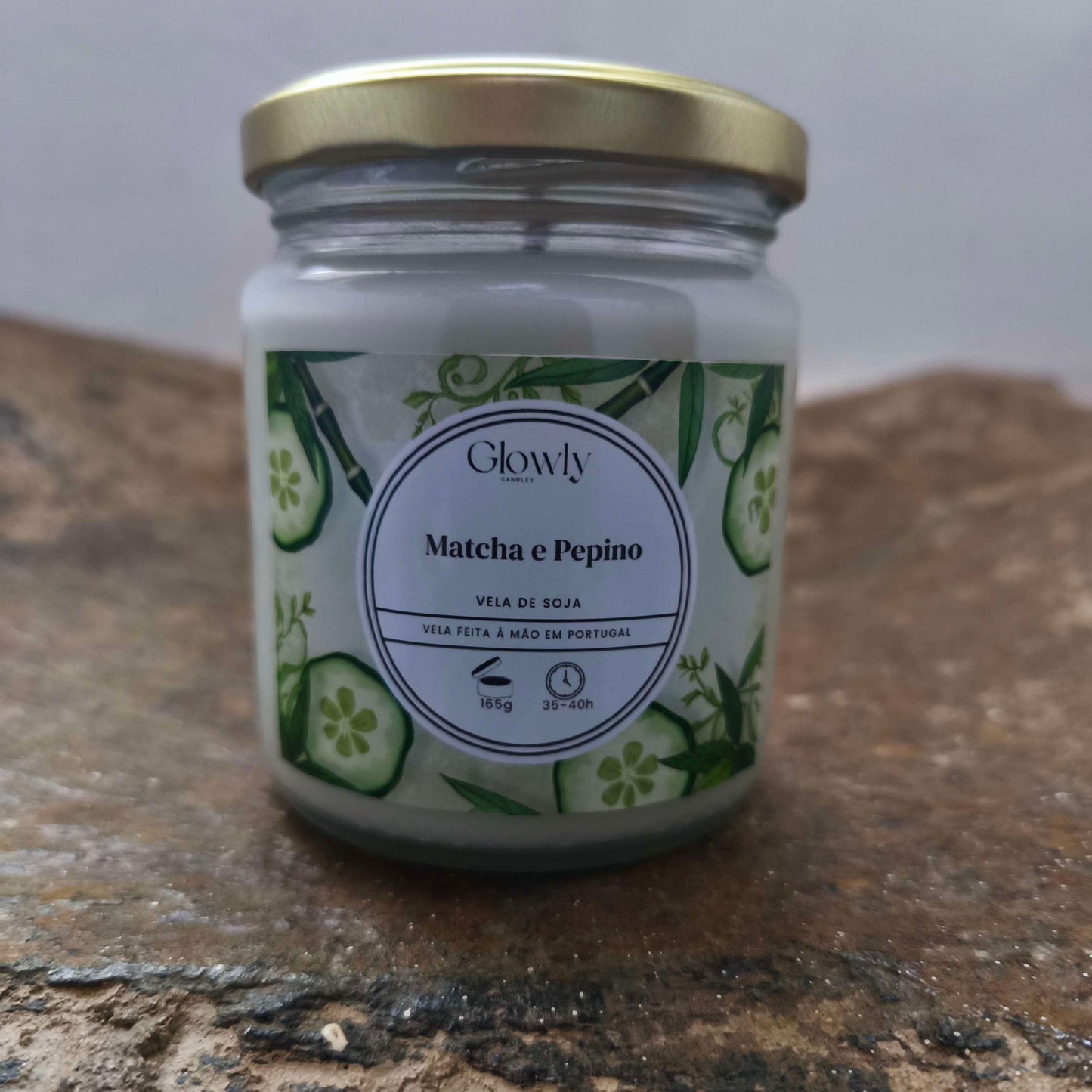 Vela de Matcha e Pepino