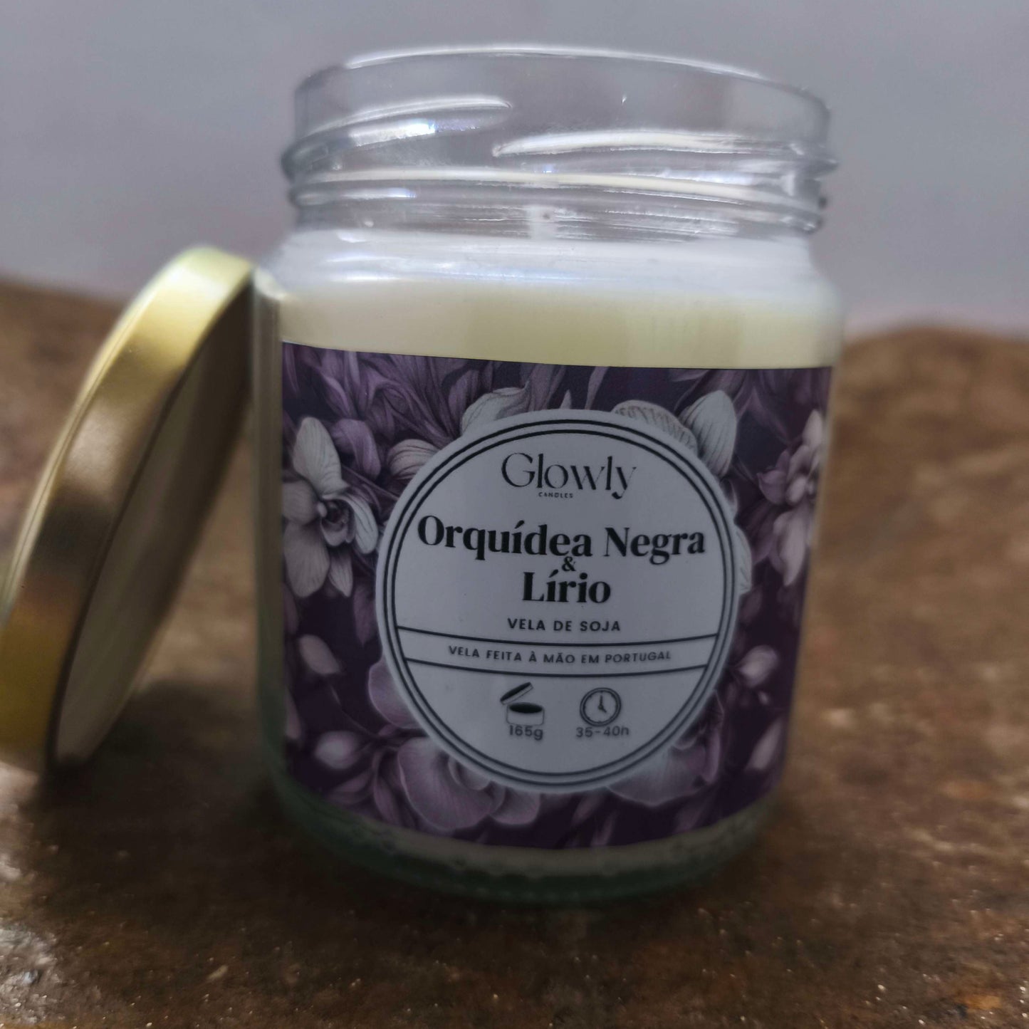 Vela de Orquidea Negra e Lirio